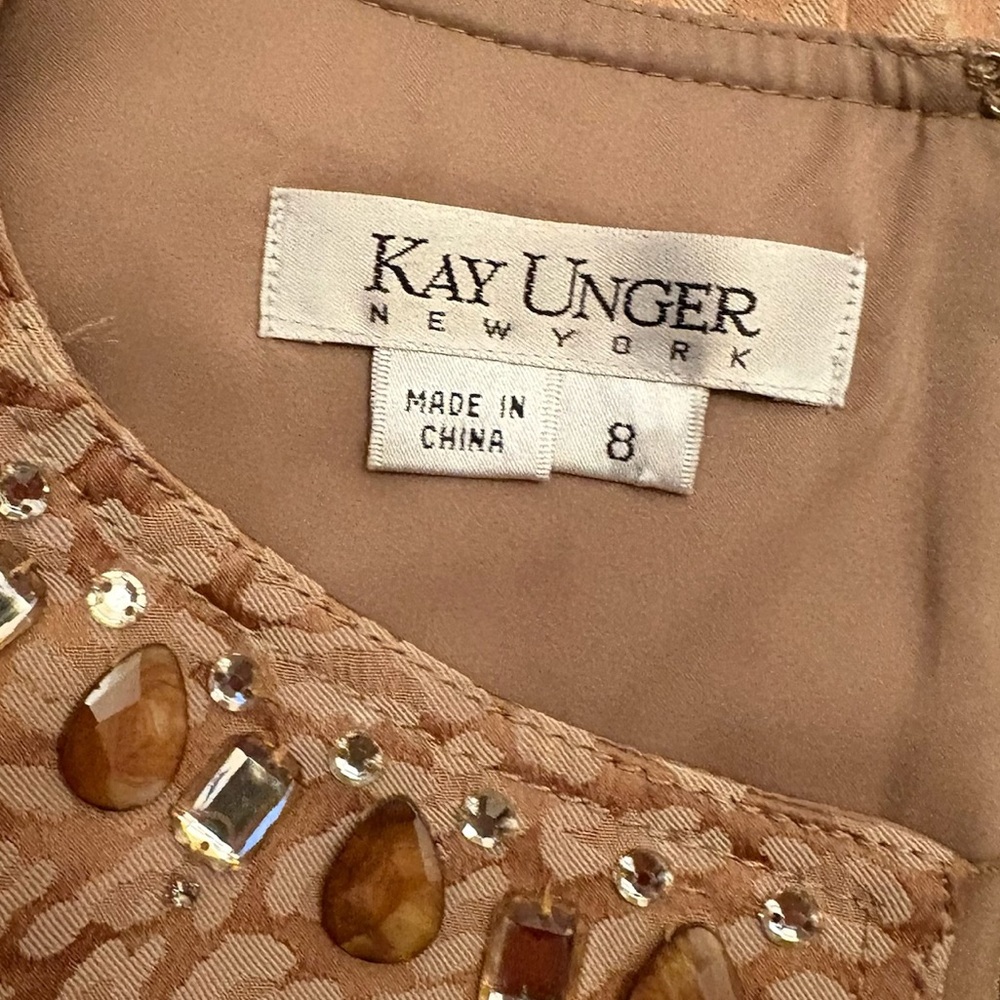 Kay Unger New York vintage embellished midi sheath - size 8 - Picture 2 of 4